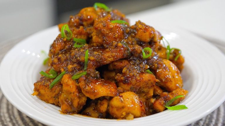 Crispy Honey Garlic Chicken Bites